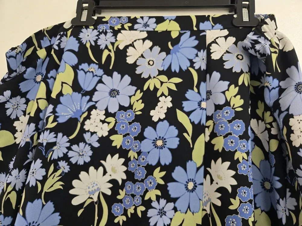 Alfred Dunner Skirt Womens 20W Plus Boho Dark Floral Cottagecore Spring Festival